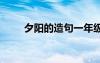 夕阳的造句一年级简单 夕阳的造句