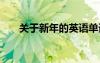 关于新年的英语单词 节日的英语单词