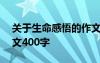 关于生命感悟的作文500字作文 生命感受作文400字