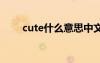 cute什么意思中文 cute单词啥意思