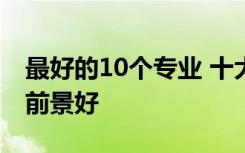 最好的10个专业 十大最好专业什么专业就业前景好