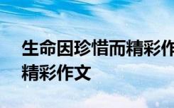 生命因珍惜而精彩作文400字 生命因珍惜而精彩作文