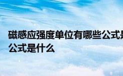 磁感应强度单位有哪些公式是什么呢 磁感应强度单位有哪些公式是什么