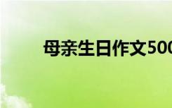 母亲生日作文500字 母亲生日作文