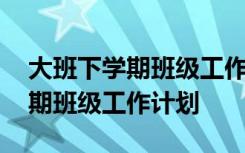 大班下学期班级工作计划环境创设 大班下学期班级工作计划