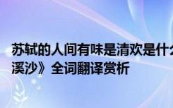 苏轼的人间有味是清欢是什么意思 人间有味是清欢苏轼《浣溪沙》全词翻译赏析