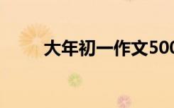 大年初一作文500字 大年初一作文