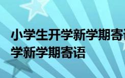 小学生开学新学期寄语6个组分说说 小学生开学新学期寄语