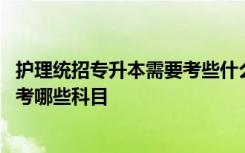 护理统招专升本需要考些什么科目 护理统招专升本考试需要考哪些科目