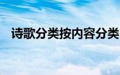 诗歌分类按内容分类 诗歌的分类按内容分