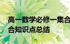 高一数学必修一集合讲解 高一必修一数学集合知识点总结