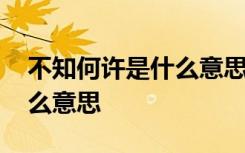 不知何许是什么意思 不晓何许人也的许是什么意思