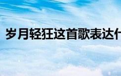 岁月轻狂这首歌表达什么情感 岁月轻狂作文