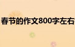 春节的作文800字左右初一 春节的作文800字