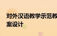 对外汉语教学示范教案 ‘教案’对外汉语教案设计