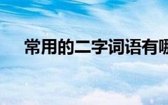 常用的二字词语有哪些 常用的二字词语