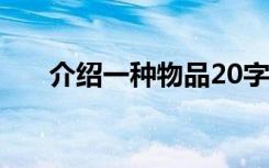 介绍一种物品20字左右 介绍一种物品