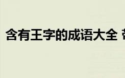 含有王字的成语大全 带有王字的成语有哪些