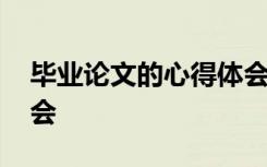 毕业论文的心得体会范文 毕业论文的心得体会