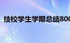 技校学生学期总结800字 技校学生学习总结