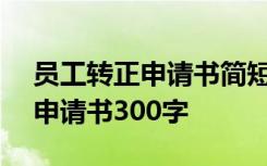 员工转正申请书简短的300字 员工正式转正申请书300字