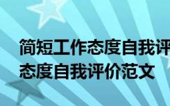 简短工作态度自我评价范文怎么写 简短工作态度自我评价范文