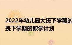 2022年幼儿园大班下学期的教学计划表格 2022年幼儿园大班下学期的教学计划