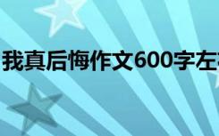 我真后悔作文600字左右 我真后悔作文600字