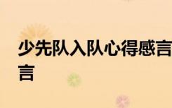 少先队入队心得感言50字 少先队入队心得感言