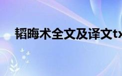 韬晦术全文及译文txt 韬晦术全文及译文