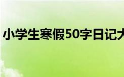 小学生寒假50字日记大全 小学寒假50字日记