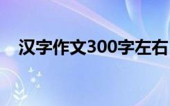 汉字作文300字左右 中国汉字作文300字