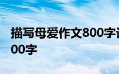 描写母爱作文800字记叙文 描写母爱的作文800字