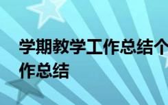 学期教学工作总结个人工作总结 学期教学工作总结