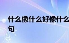 什么像什么好像什么造句子 什么的像什么造句