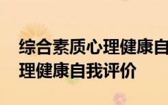 综合素质心理健康自我评价范文 综合素质心理健康自我评价