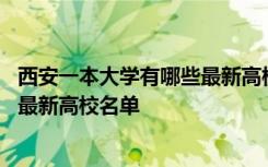 西安一本大学有哪些最新高校名单公布 西安一本大学有哪些最新高校名单