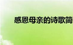 感恩母亲的诗歌简短 感恩母亲的诗歌