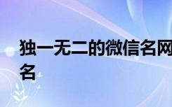 独一无二的微信名网名 独一无二唯美的微信名