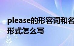 please的形容词和名词形式 please的形容词形式怎么写