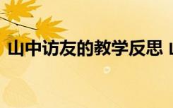 山中访友的教学反思 山中访友优秀教学反思