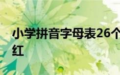 小学拼音字母表26个读法 汉语拼音字母表描红