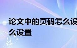 论文中的页码怎么设置格式 论文中的页码怎么设置