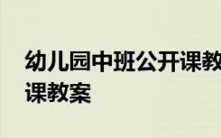 幼儿园中班公开课教案语言 幼儿园中班公开课教案