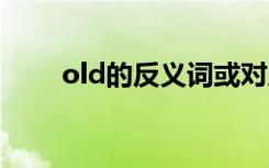 old的反义词或对应词 old的反义词