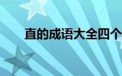 直的成语大全四个字 117个直的成语