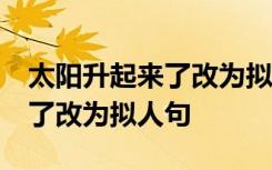 太阳升起来了改为拟人句10个字 太阳升起来了改为拟人句