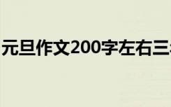 元旦作文200字左右三年级 元旦的作文200字