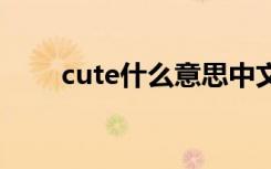 cute什么意思中文 cute单词啥意思