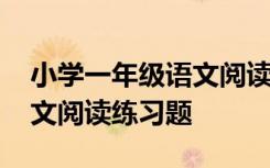 小学一年级语文阅读题及答案 小学一年级语文阅读练习题